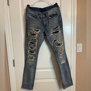 PACSUN MENS JEANS SIZE 30x30 STACKED SKINNY JEANS